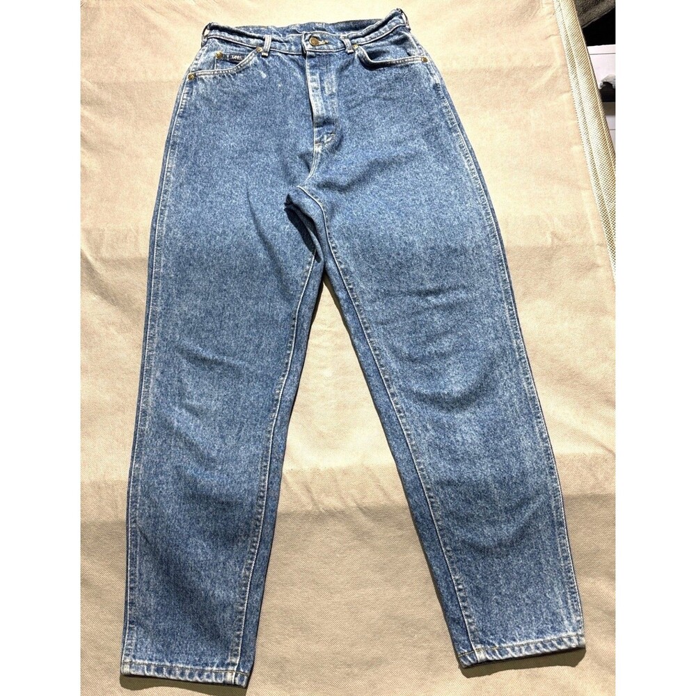 Vintage Lee High-Waisted Relaxed Fit Light Wash Denim Jeans Womens Size 12
